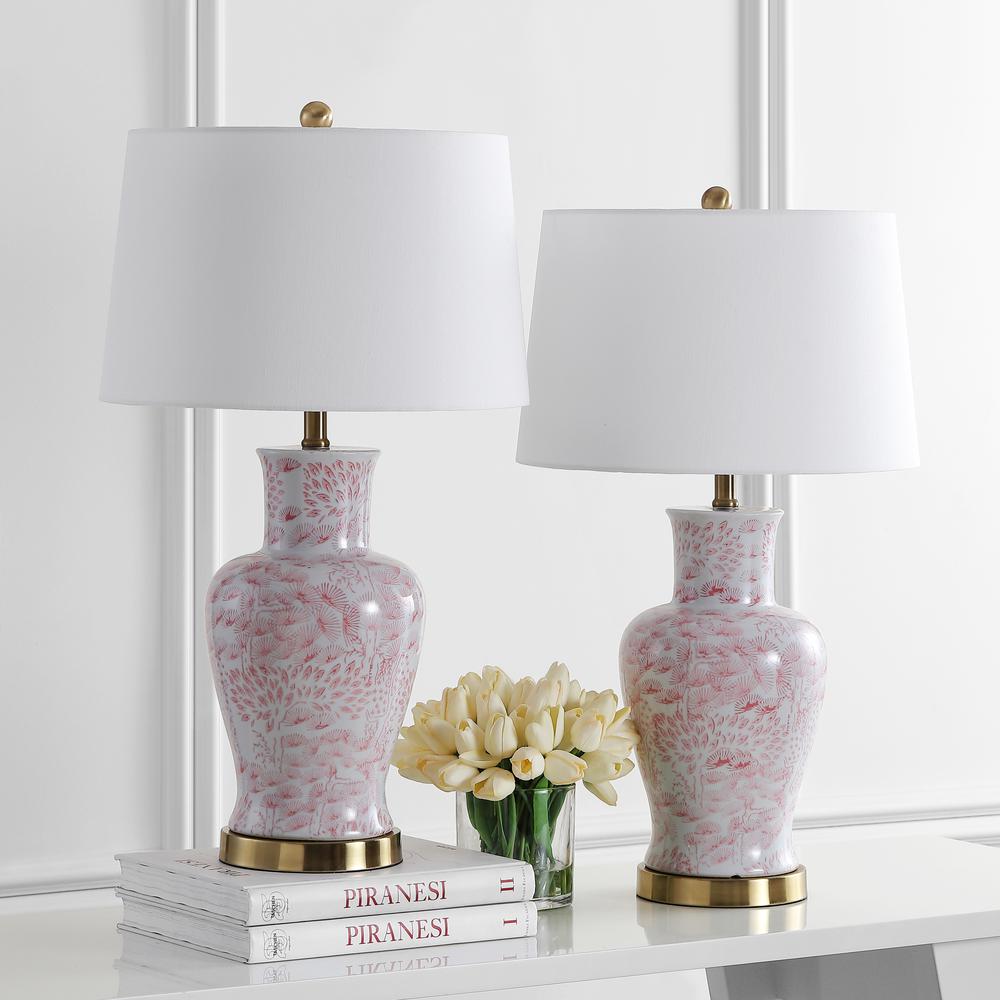 Calli Table Lamp, Pink/White. Picture 1