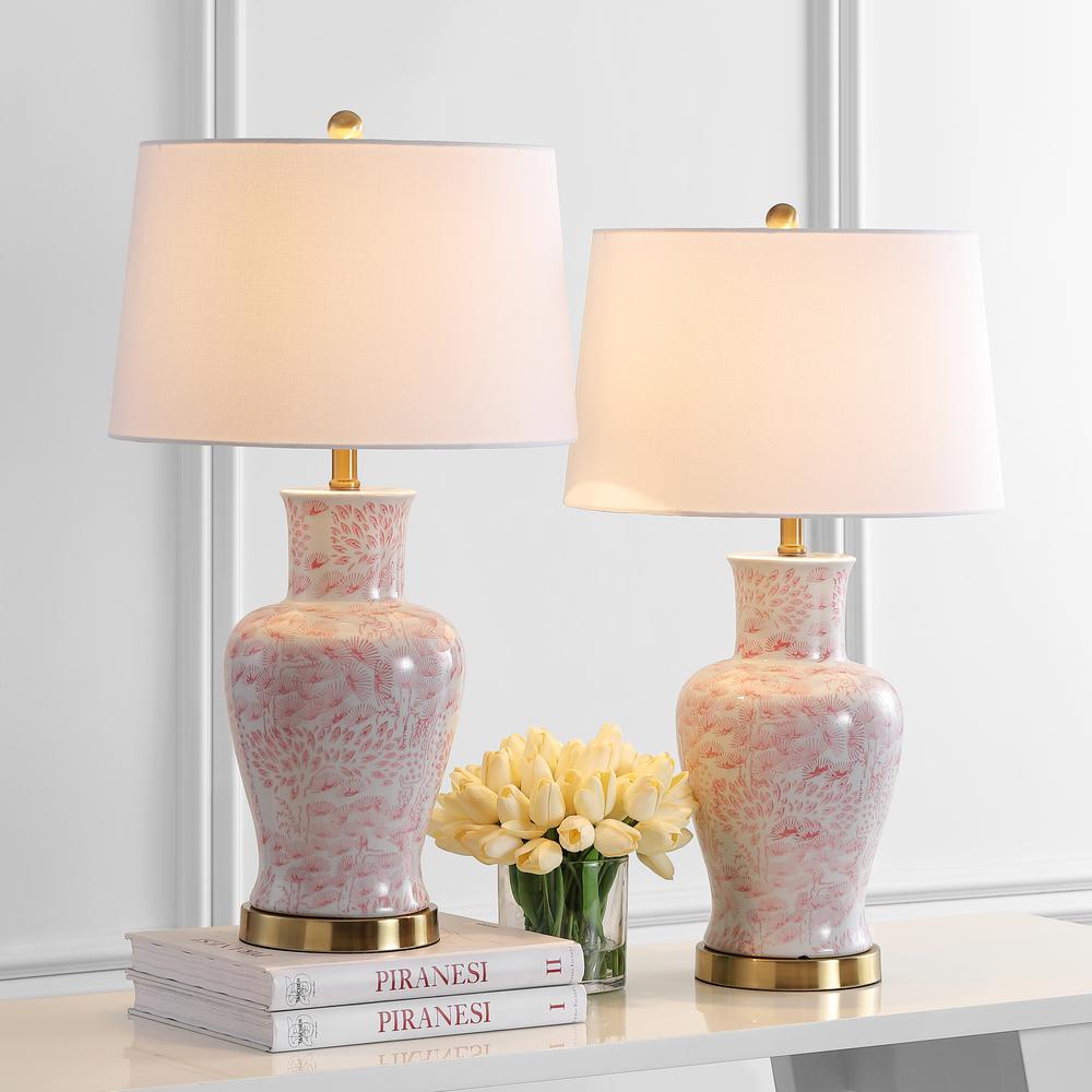 Calli Table Lamp, Pink/White. Picture 2