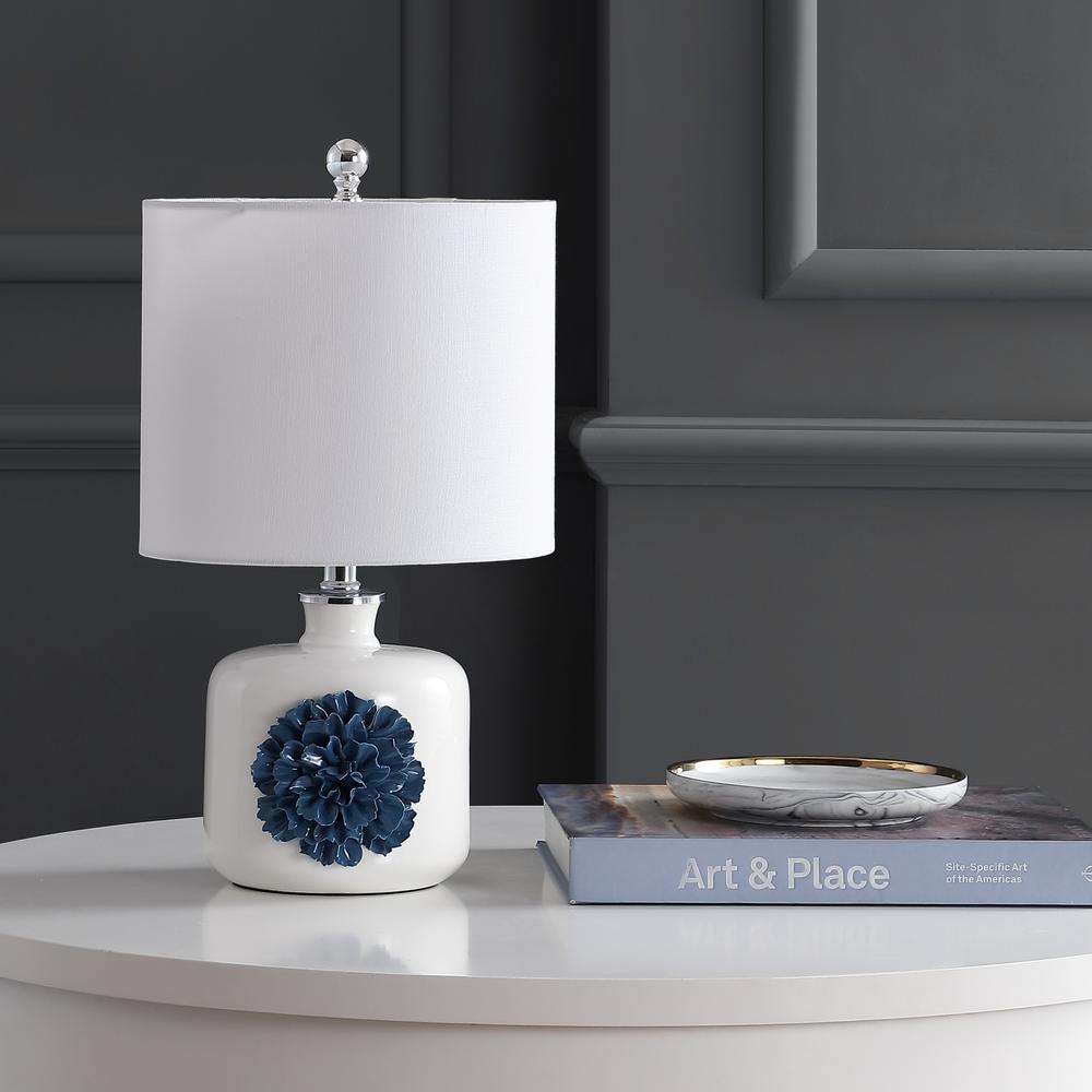 Olinda Table Lamp, White/Blue. Picture 1