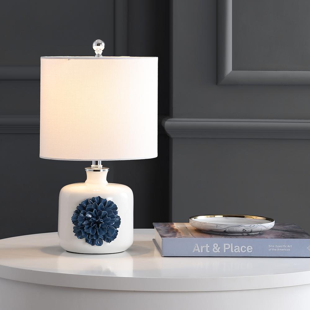 Olinda Table Lamp, White/Blue. Picture 3