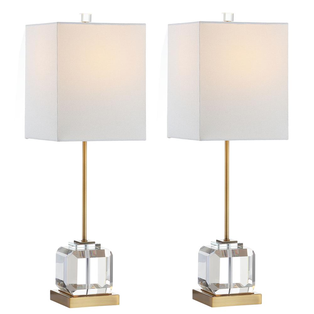 Zayne Table Lamp, Clear/Brass Gold set of 2. Picture 4