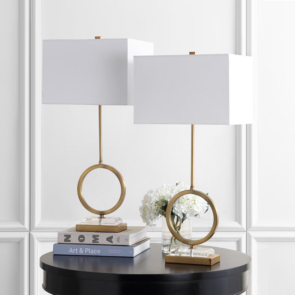 Kaden Table Lamp, Clear/Brass Gold. Picture 1