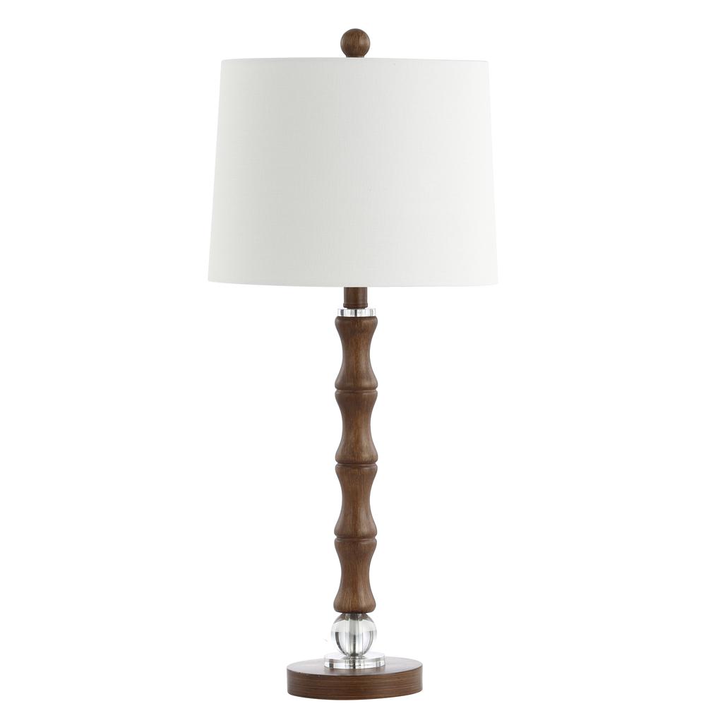 Lukas Table Lamp, Dark Brown Wood Finish. Picture 2