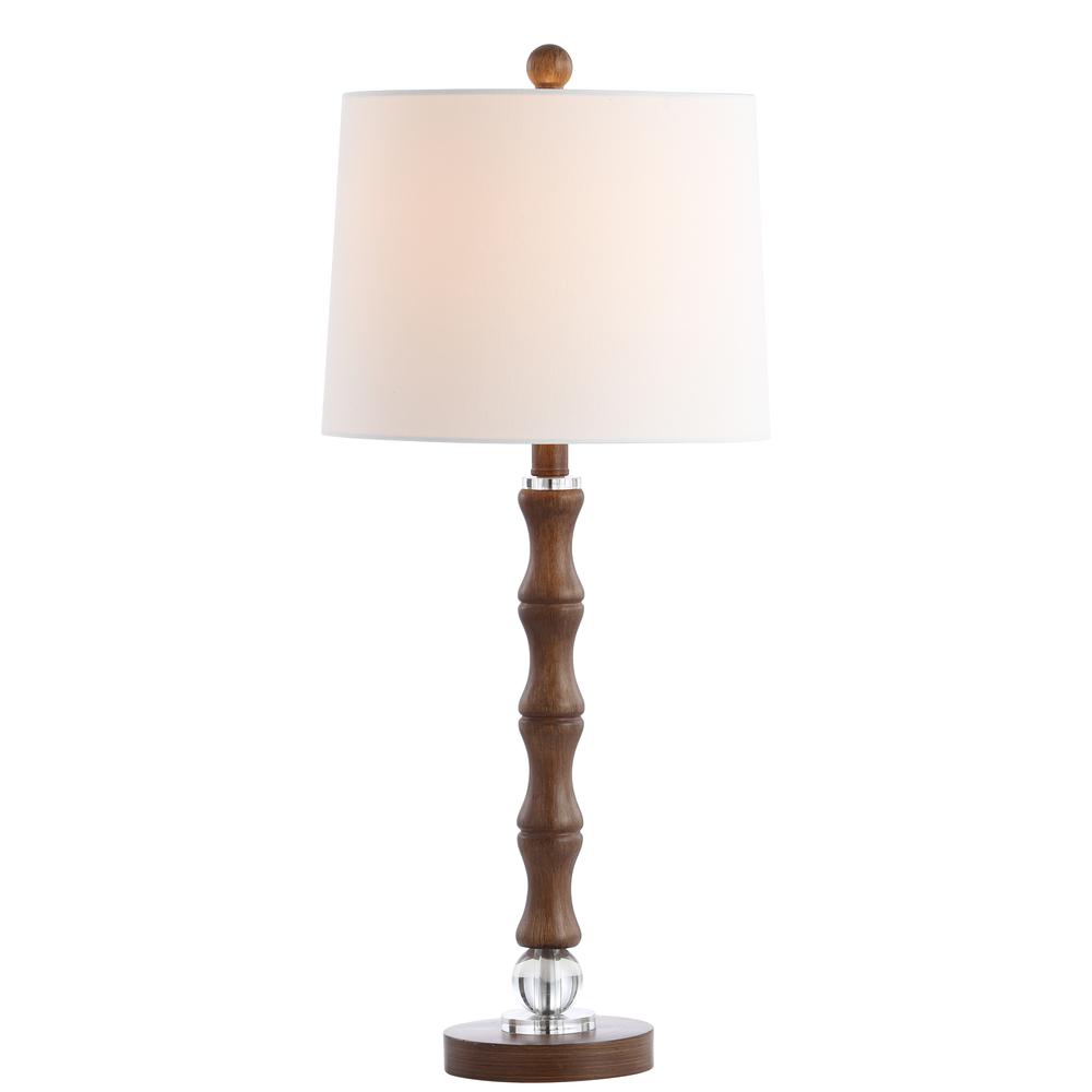 Lukas Table Lamp, Dark Brown Wood Finish. Picture 4