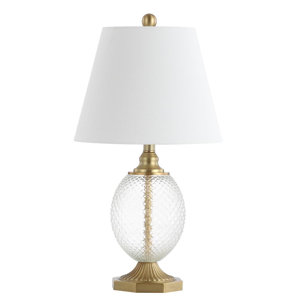 Kaiden Table Lamp, Clear/Brass Gold. Picture 2
