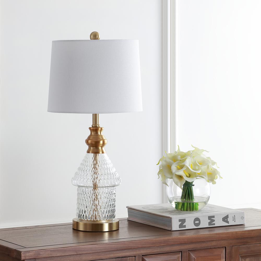Camden Table Lamp, Clear/Brass Gold. The main picture.
