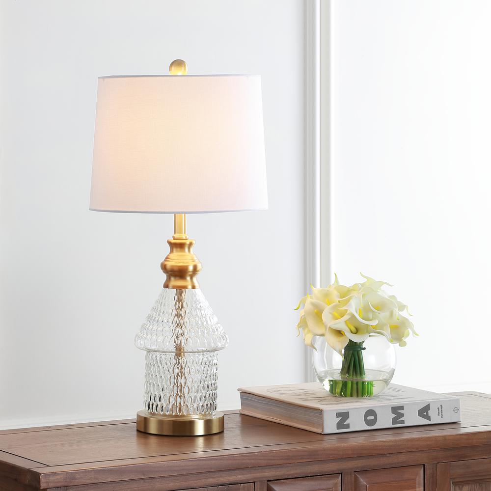 Camden Table Lamp, Clear/Brass Gold. Picture 3
