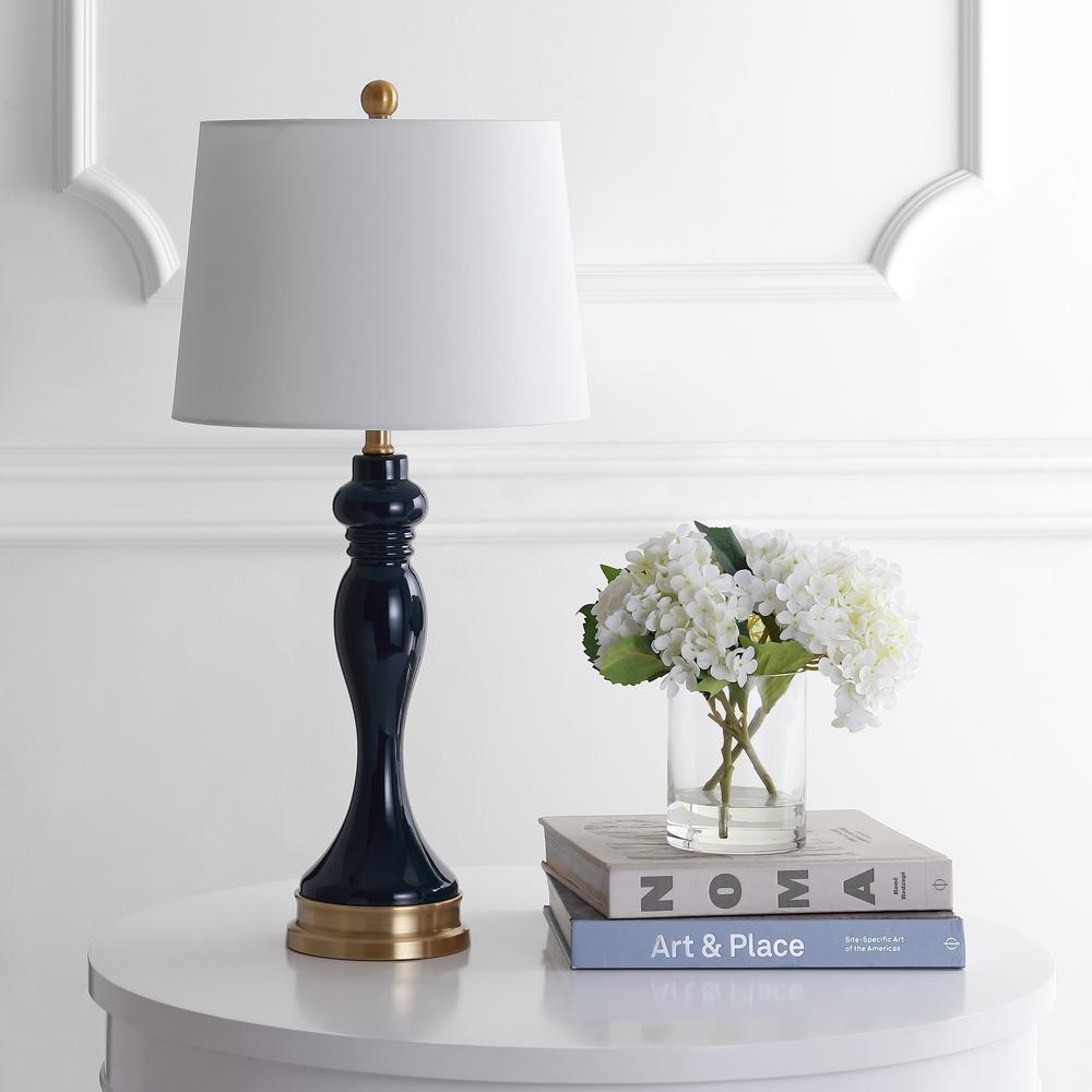 Cayson Table Lamp, Navy. Picture 1