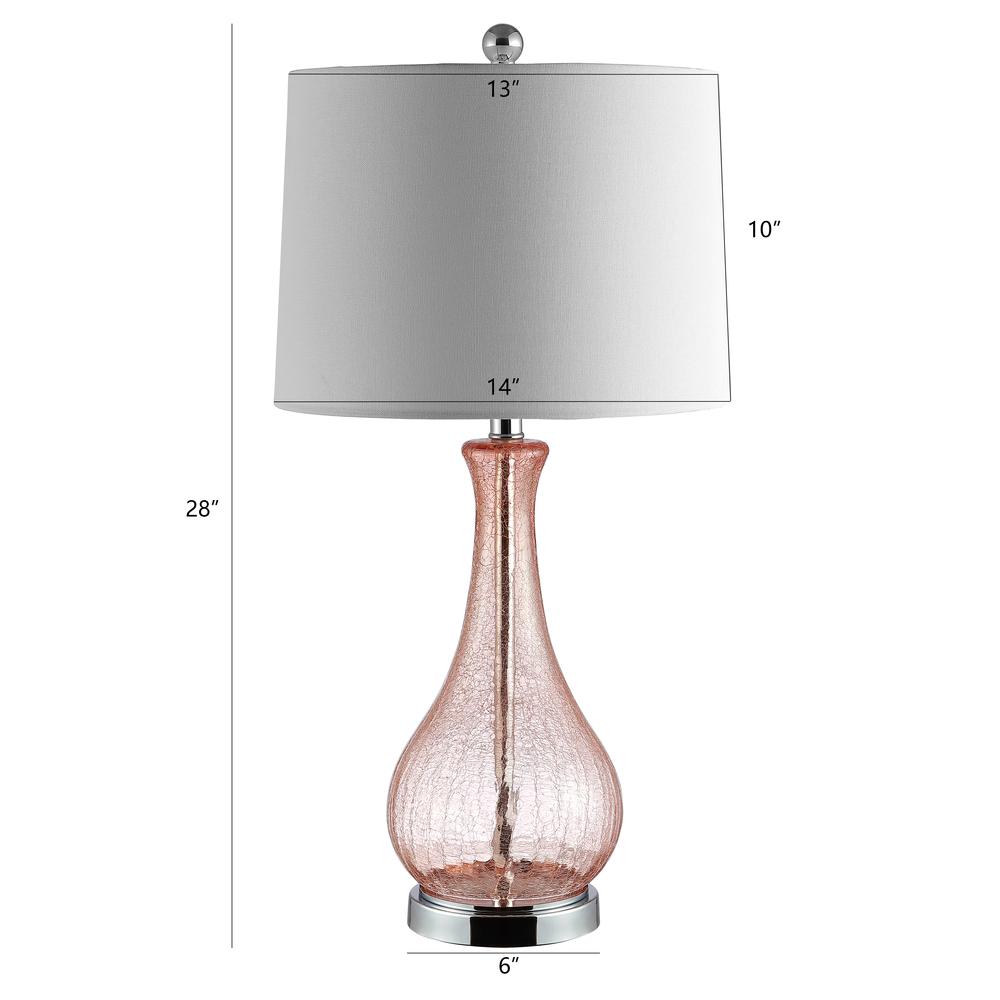 Finnley Table Lamp, Light Blush Crackle. The main picture.