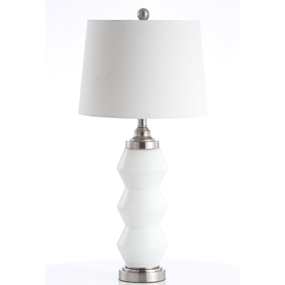 Jayce Table Lamp, White /Nickel. Picture 1