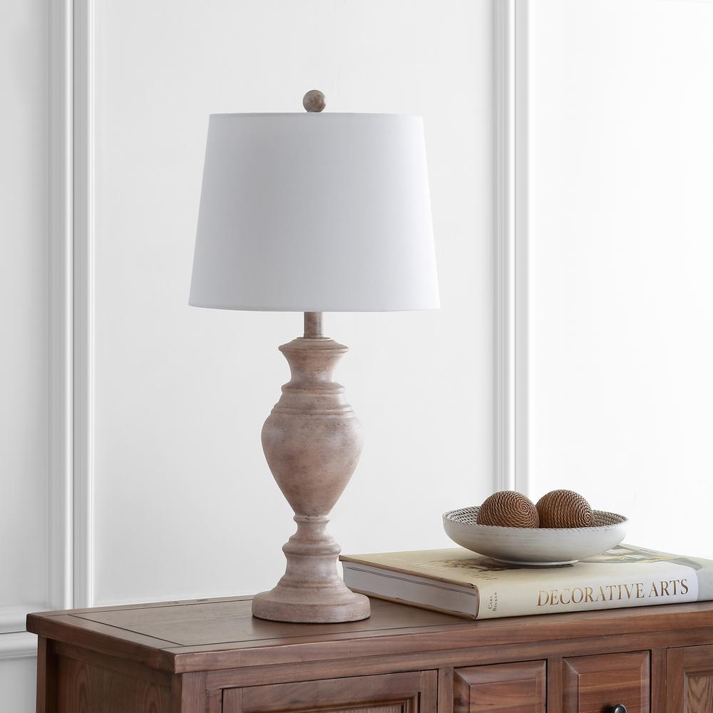 Kyler Table Lamp, Brown Wood Finish. Picture 1