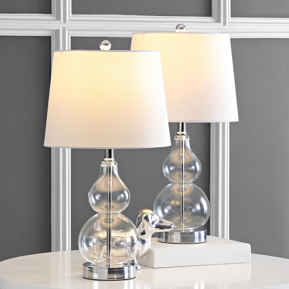 Brisor Table Lamp, Blue/Chrome. Picture 4