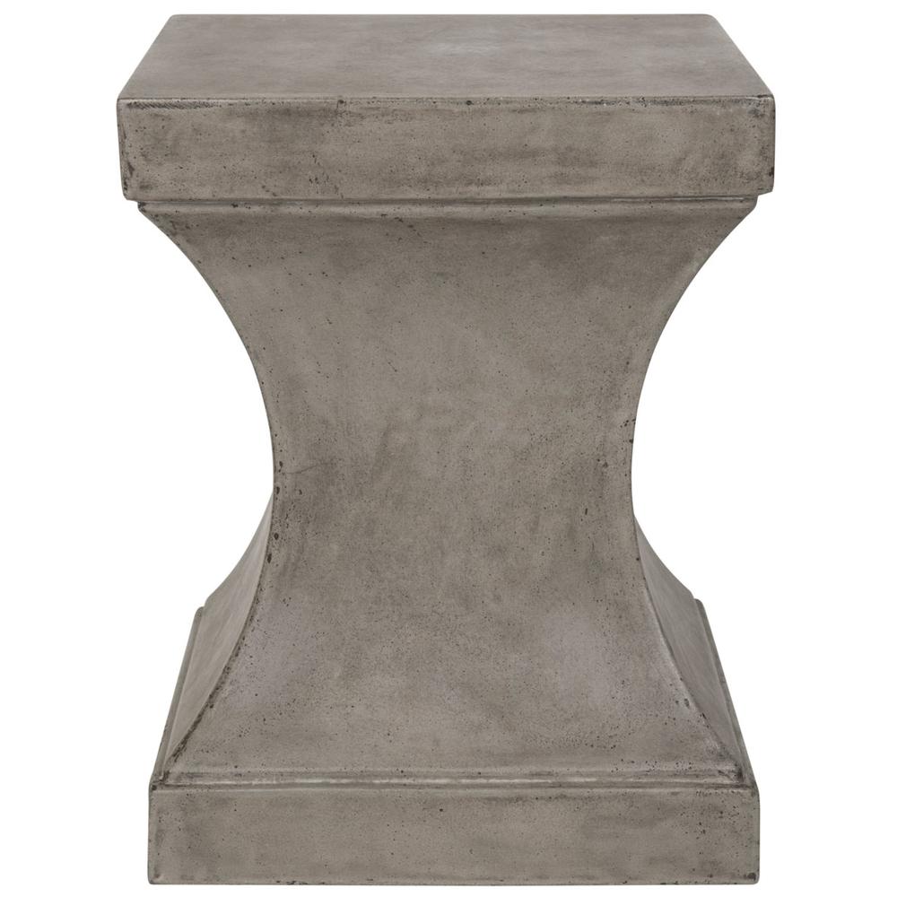CURBY INDOOR/OUTDOOR MODERN CONCRETE 17.7-INCH H ACCENT TABLE, VNN1002A. Picture 1