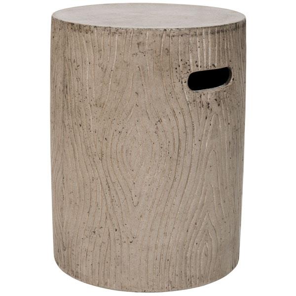 TRUNK INDOOR/OUTDOOR MODERN CONCRETE ROUND 16.5-INCH H ACCENT TABLE, VNN1004A. Picture 1
