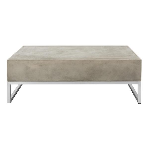 EARTHA INDOOR/OUTDOOR MODERN CONCRETE 11.42-INCH H COFFEE TABLE. Picture 1