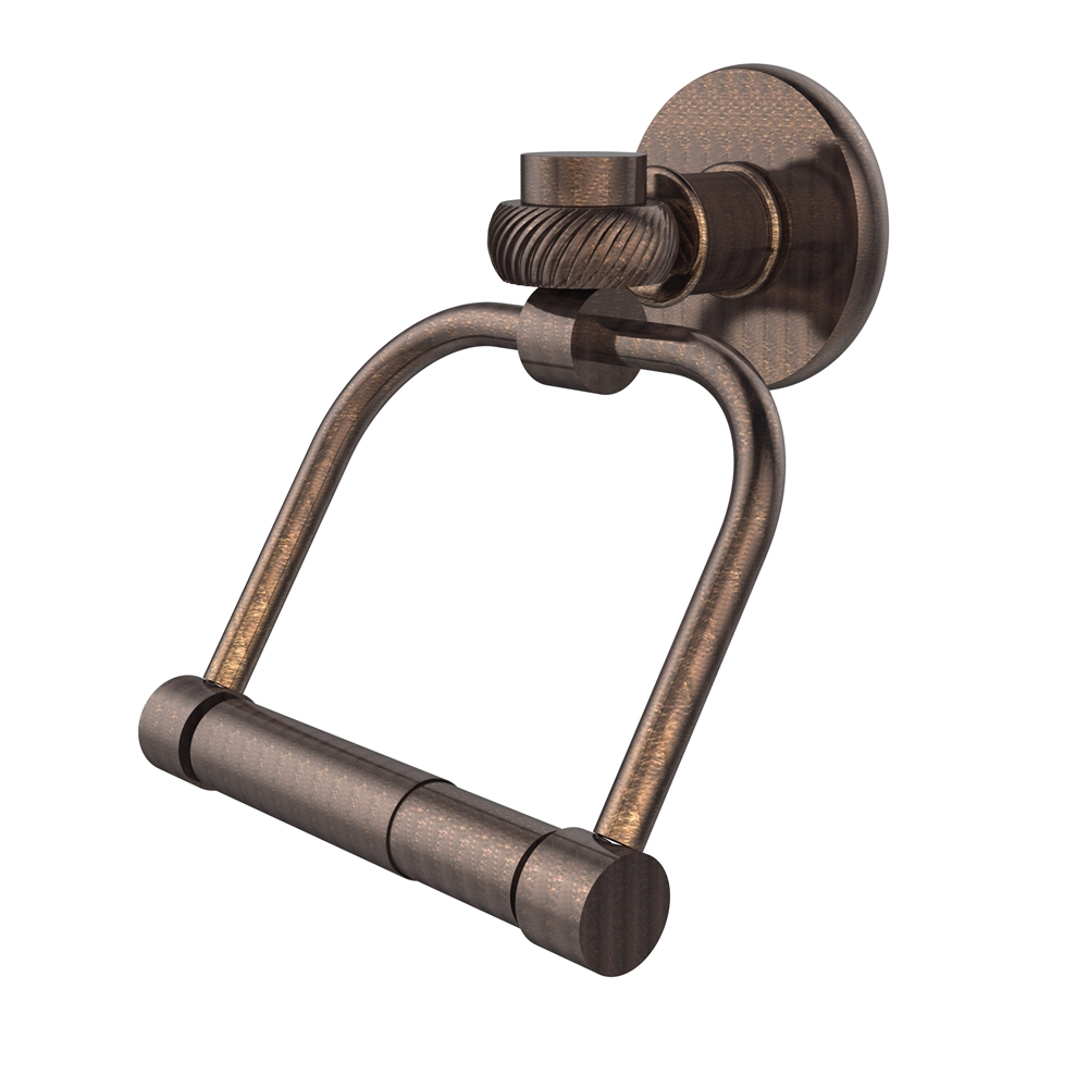 2024T-VB Continental Collection 2 Post Toilet Tissue Holder with Twisted Accents, Venetian Bronze. Picture 1