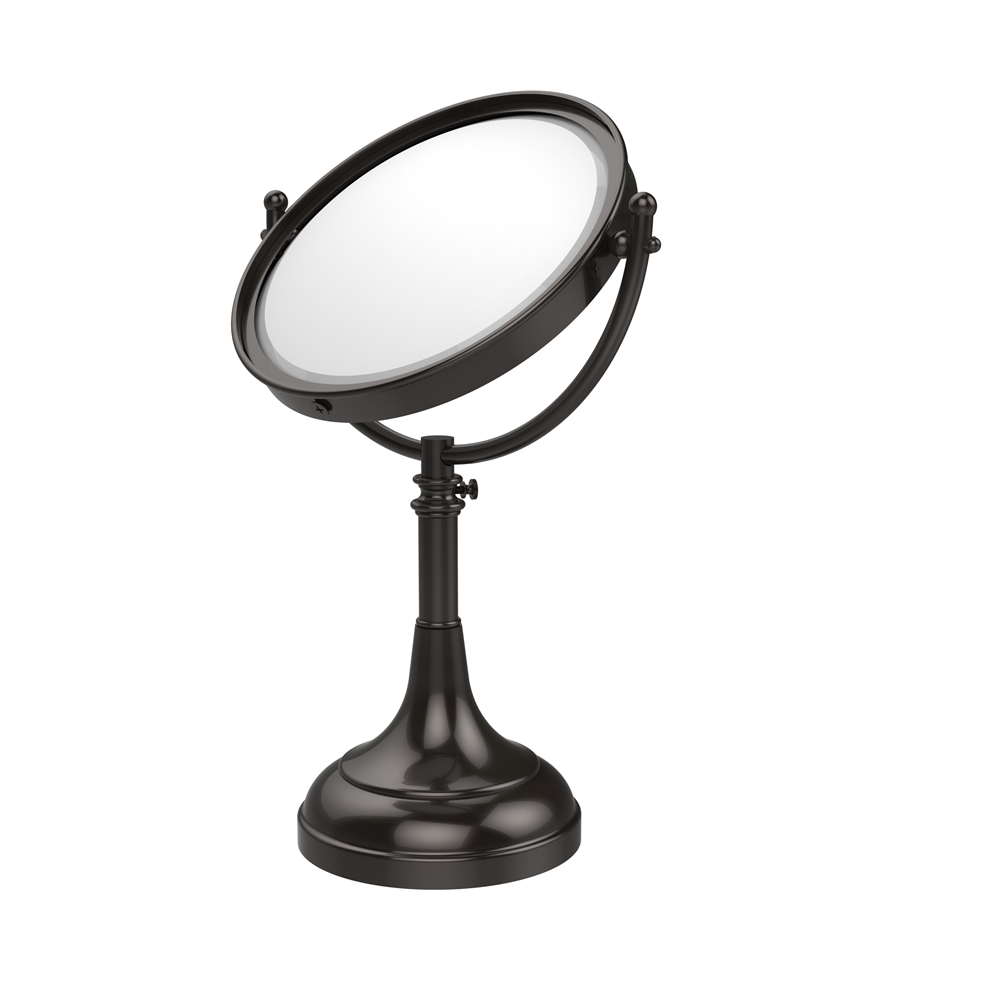 DM-1/2X-ORB Height Adjustable 8 Inch Vanity Top Make-Up Mirror 2X Magnification, Oil Rubbed Bronze. Picture 1