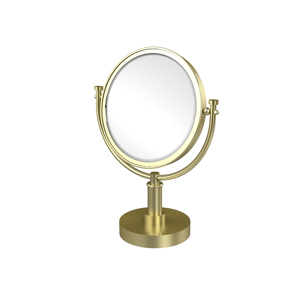 DM-4/4X-SBR Inch Vanity Top Make-Up Mirror 4X Magnification, Satin Brass