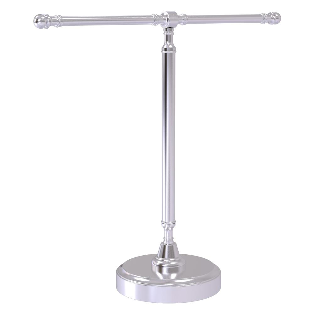 RWM-2-SCH Vanity Top 2 Arm Guest Towel Holder, Satin Chrome. Picture 1