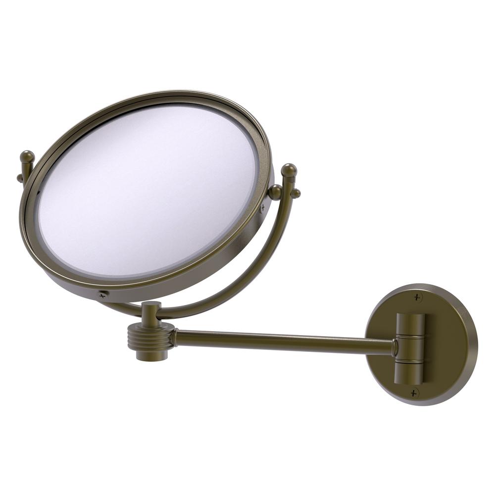 WM-5G/4X-ABR Inch Wall Mounted Make-Up Mirror 4X Magnification, Antique  Brass
