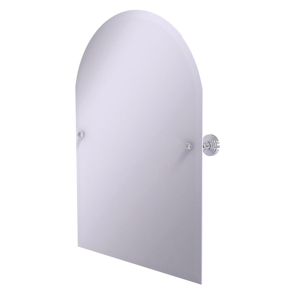 WP-94-PC Frameless Arched Top Tilt Mirror with Beveled Edge, Polished Chrome