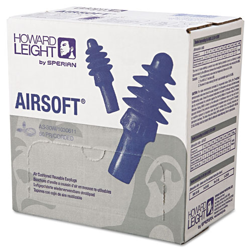 AirSoft Reusable Air Cushioned Earplugs, Corded. Picture 2