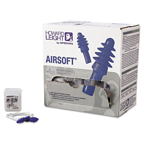 AirSoft Reusable Air Cushioned Earplugs, Corded. Picture 4