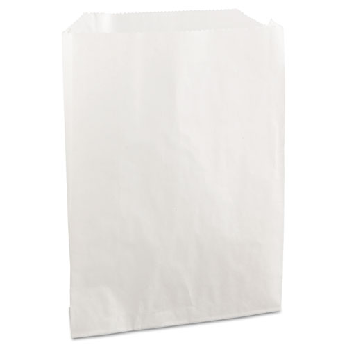 Grease-Resistant Single-Serve Bags, 6" x 7.25", White, 2,000/Carton. Picture 1