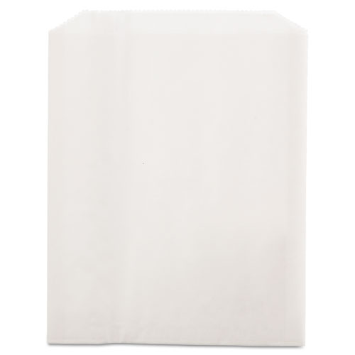 Grease-Resistant Single-Serve Bags, 6" x 7.25", White, 2,000/Carton. Picture 2