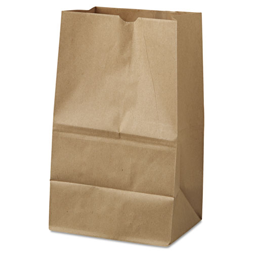 Grocery Paper Bags, 40 lb Capacity, #20 Squat, 8.25" x 5.94" x 13.38", Kraft, 500 Bags. Picture 1