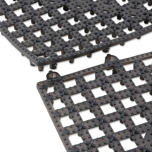 Versa-Mat Bar-Shelf Liner, Plastic, 12w x 12d x 0.25h, Black, 24/Carton. Picture 3