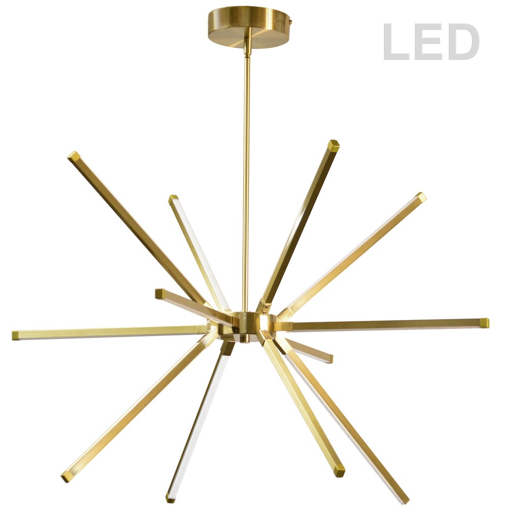 60W Pendant, Aged Brass with White Acrylic Diffuser. Picture 1