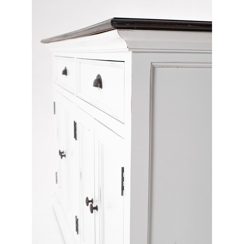 Halifax Accent White Distress & Deep Brown Classic Buffet. Picture 6