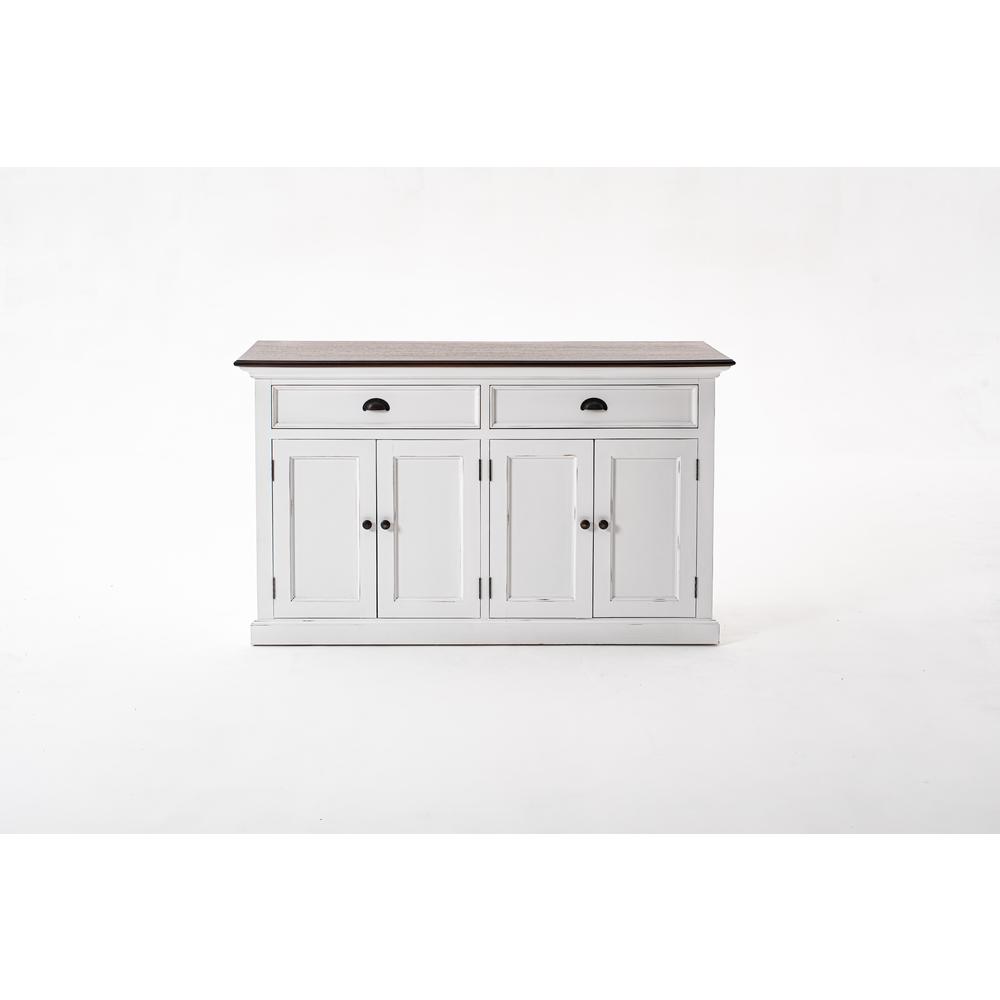 Halifax Accent White Distress & Deep Brown Classic Buffet. Picture 11