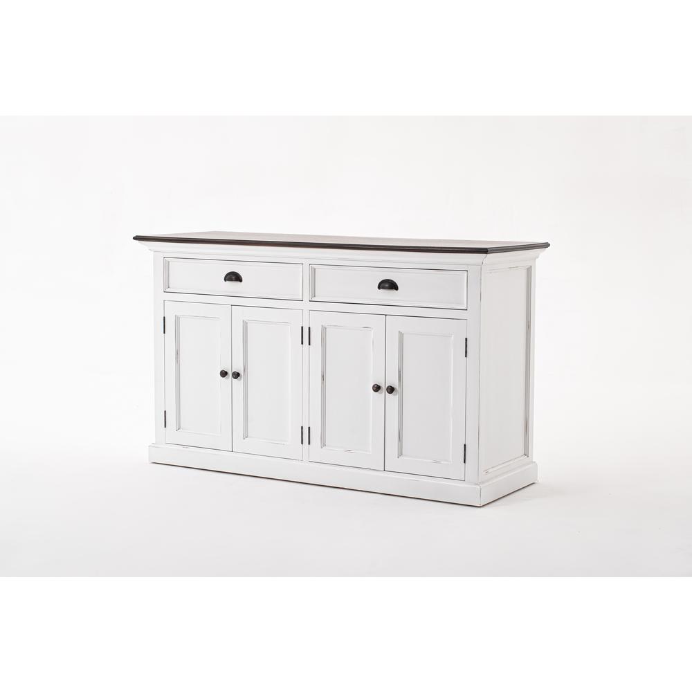 Halifax Accent White Distress & Deep Brown Classic Buffet. Picture 12