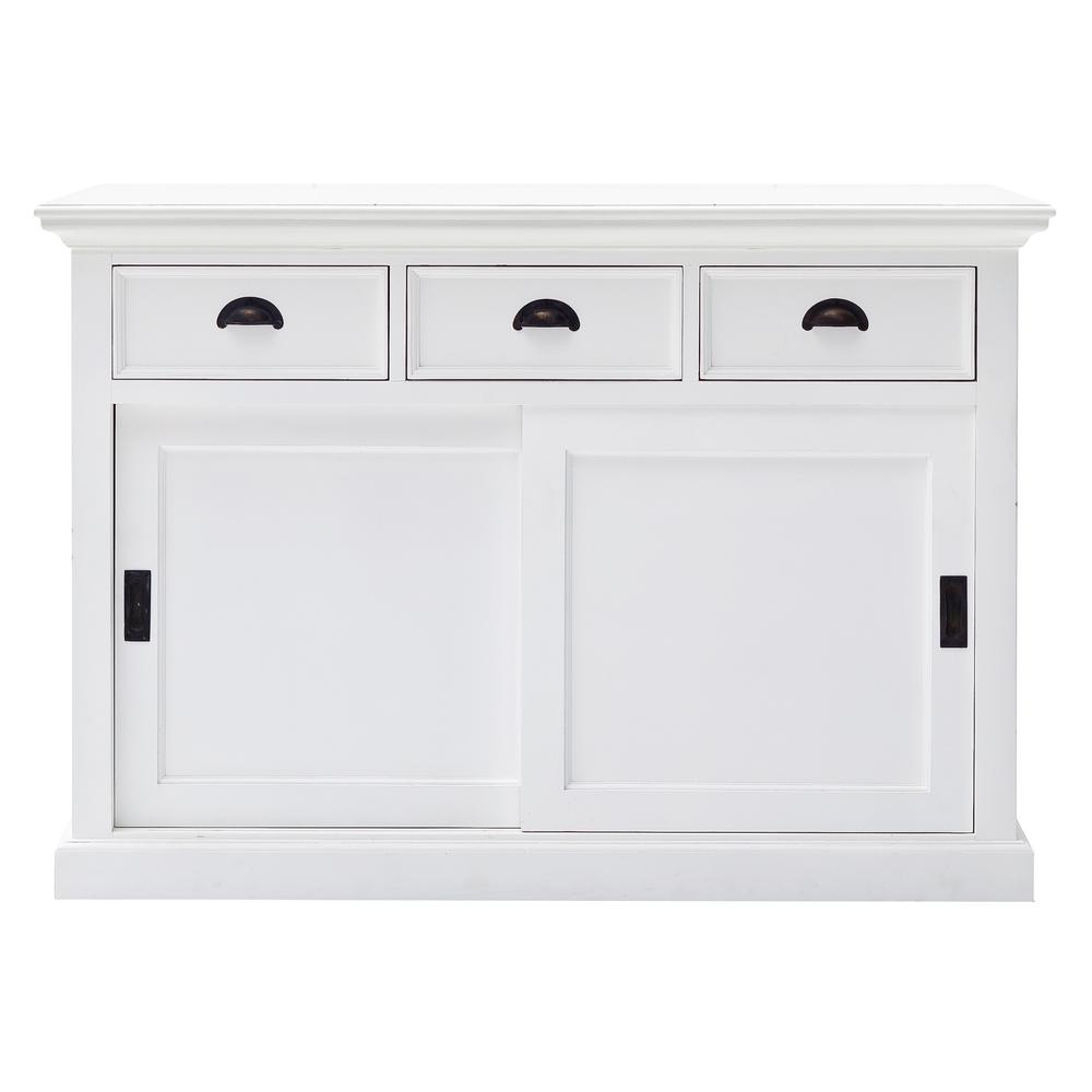 Halifax Classic White Buffet with Sliding Doors. Picture 1