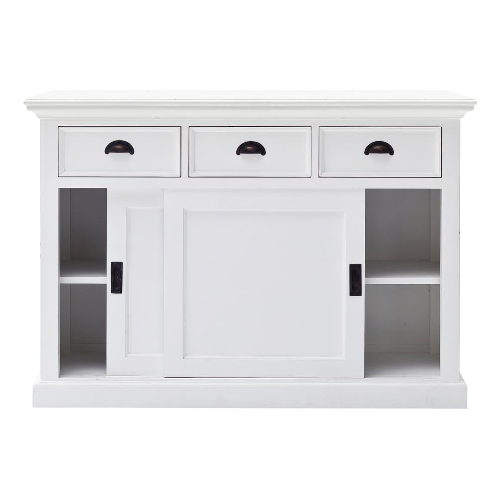 Halifax Classic White Buffet with Sliding Doors. Picture 3