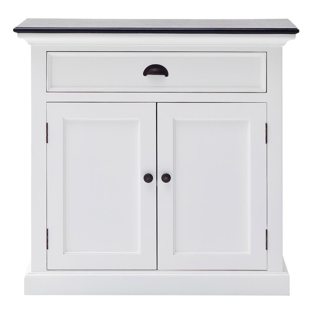 Halifax Contrast Classic White & Black Small Buffet. Picture 1