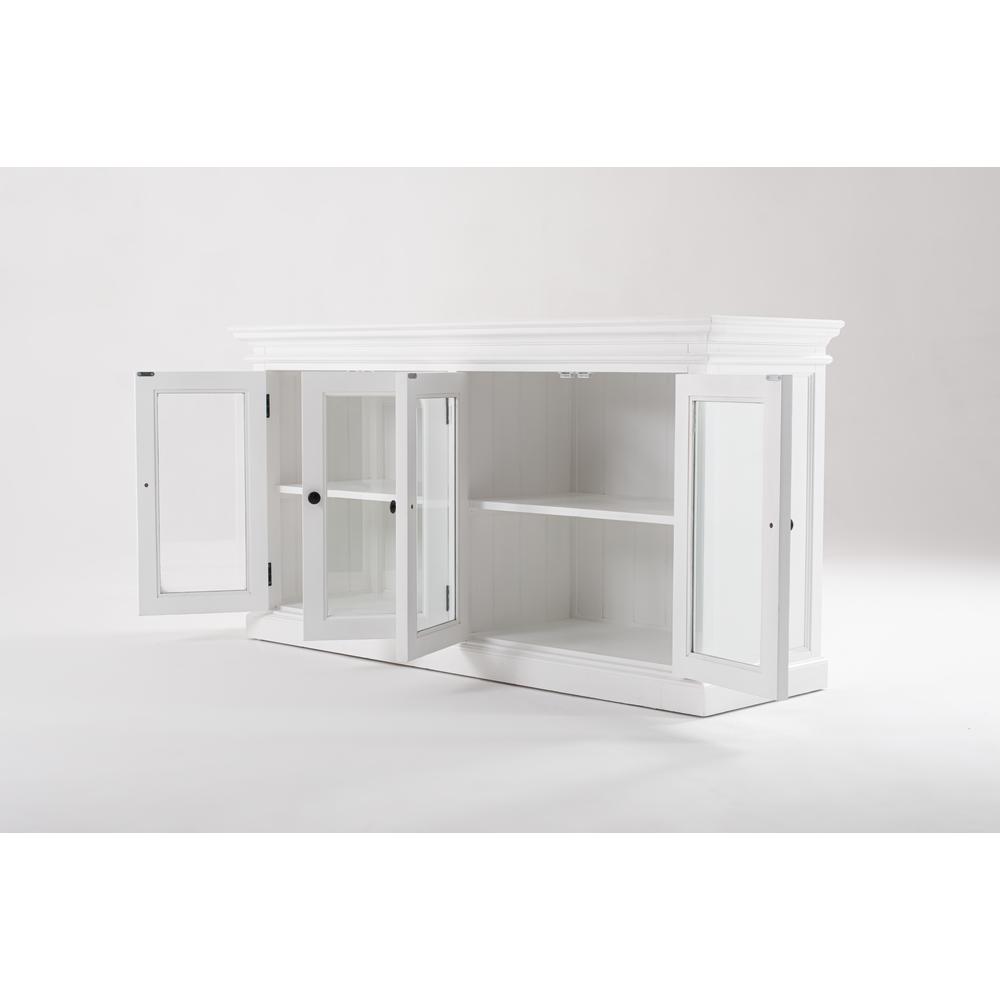 Halifax Classic White Display Buffet with 4 Glass Doors. Picture 9