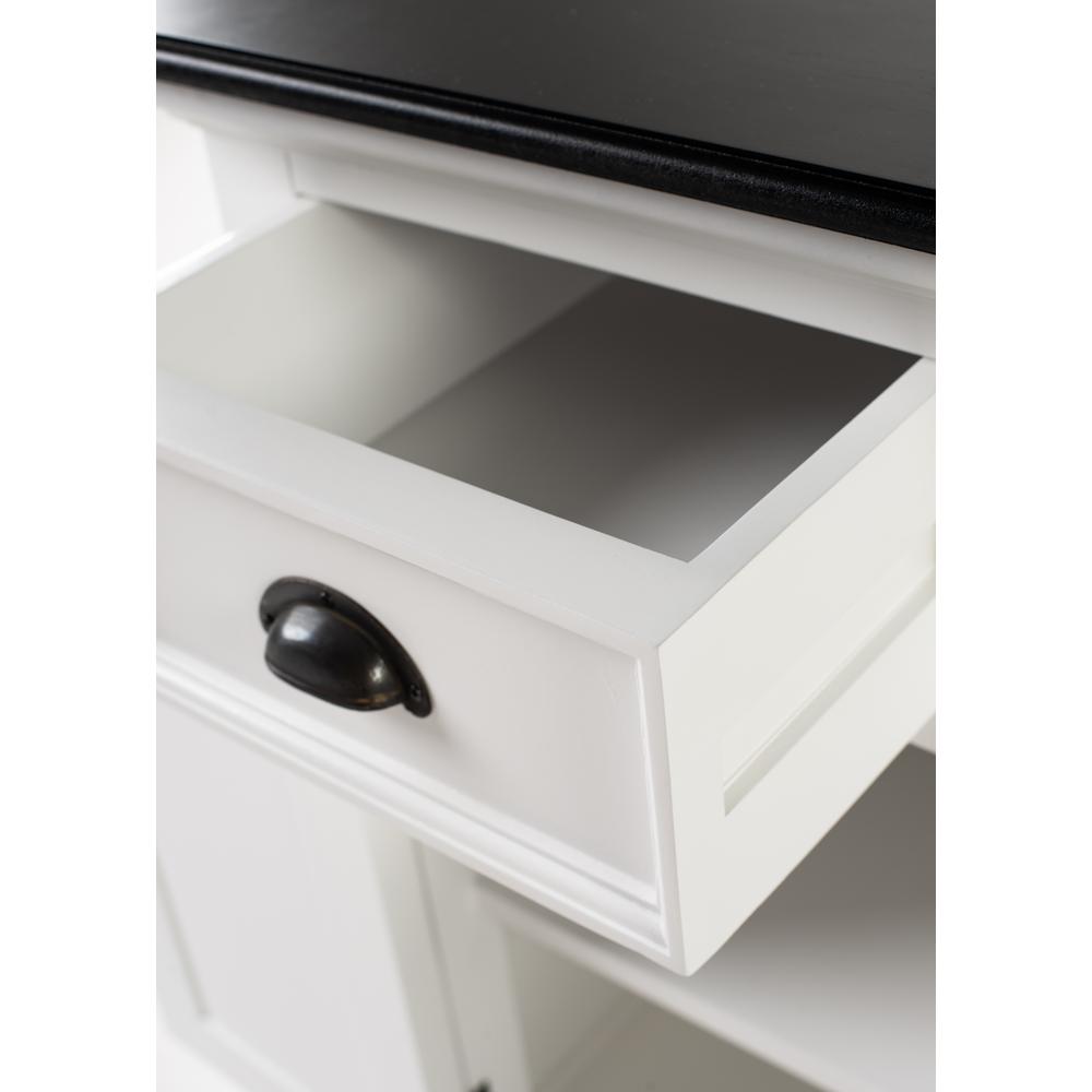 Halifax Contrast Classic White & Black Buffet with 4 Doors 3 Drawers. Picture 10