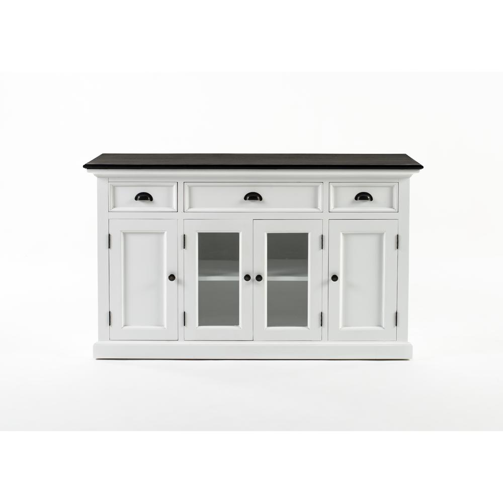 Halifax Contrast Classic White & Black Buffet with 4 Doors 3 Drawers. Picture 17