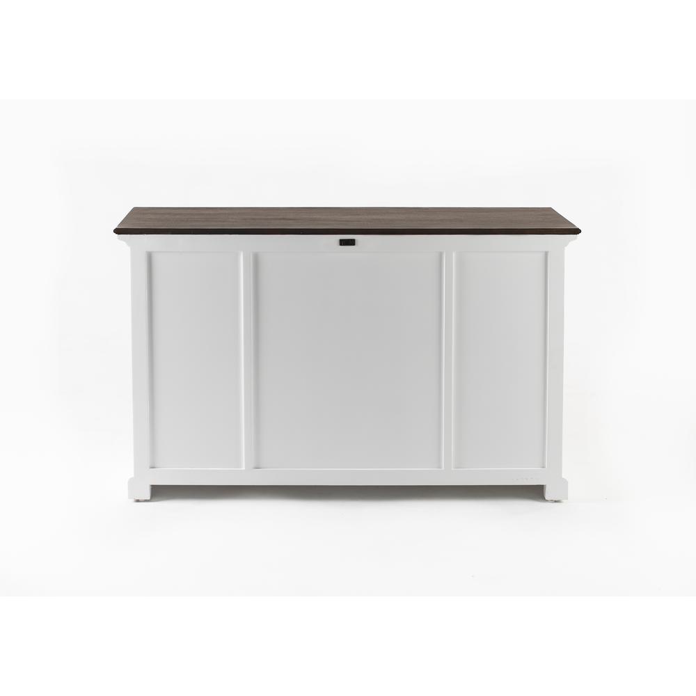 Halifax Accent White Distress & Deep Brown Buffet with 4 Doors 3 Drawers. Picture 13
