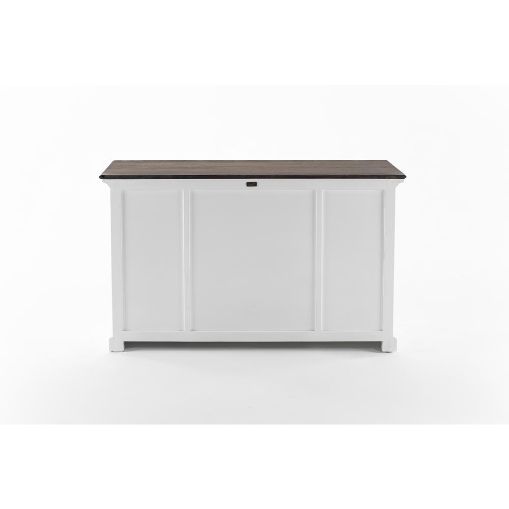 Halifax Accent White Distress & Deep Brown Buffet with 4 Doors 3 Drawers. Picture 14