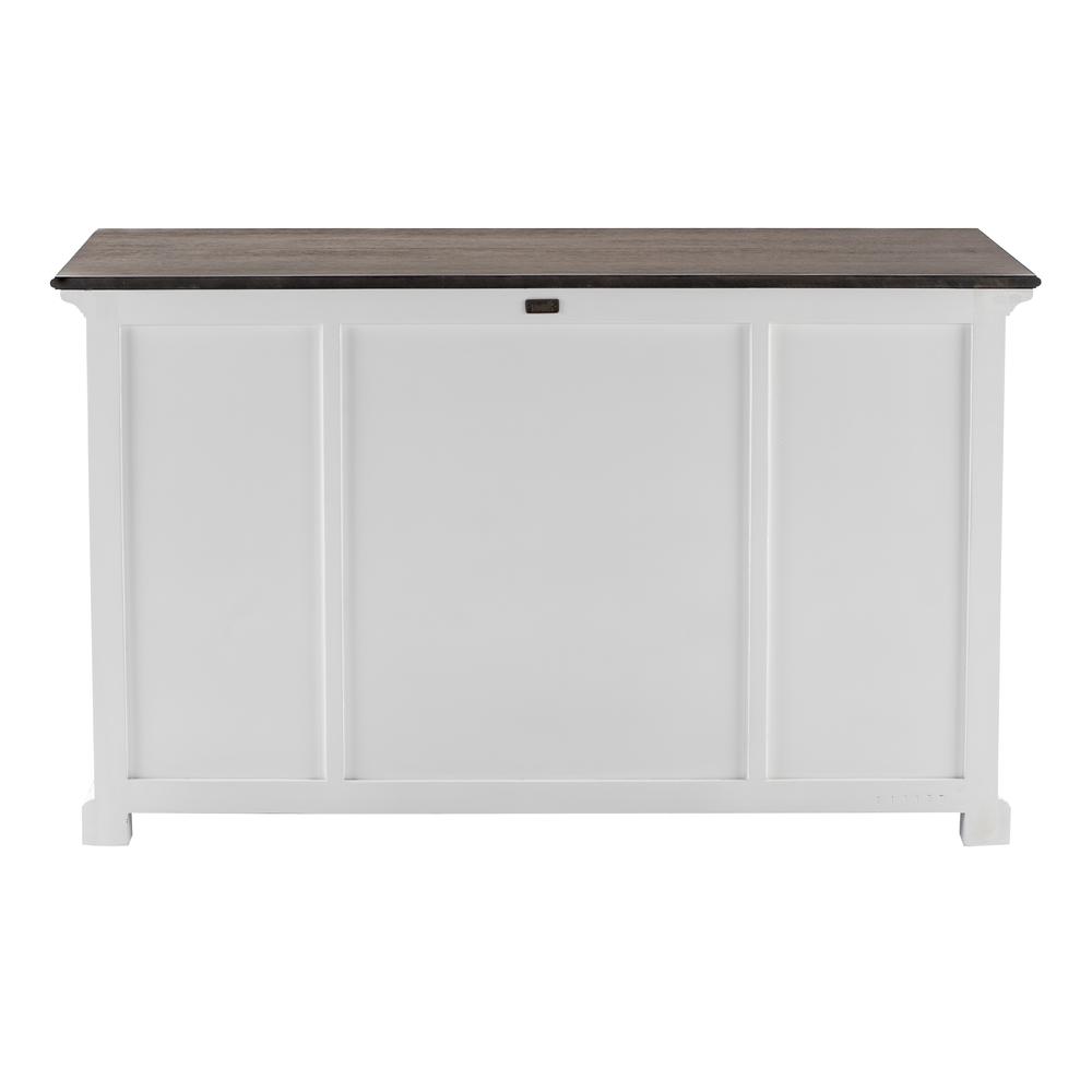 Halifax Accent White Distress & Deep Brown Buffet with 4 Doors 3 Drawers. Picture 7