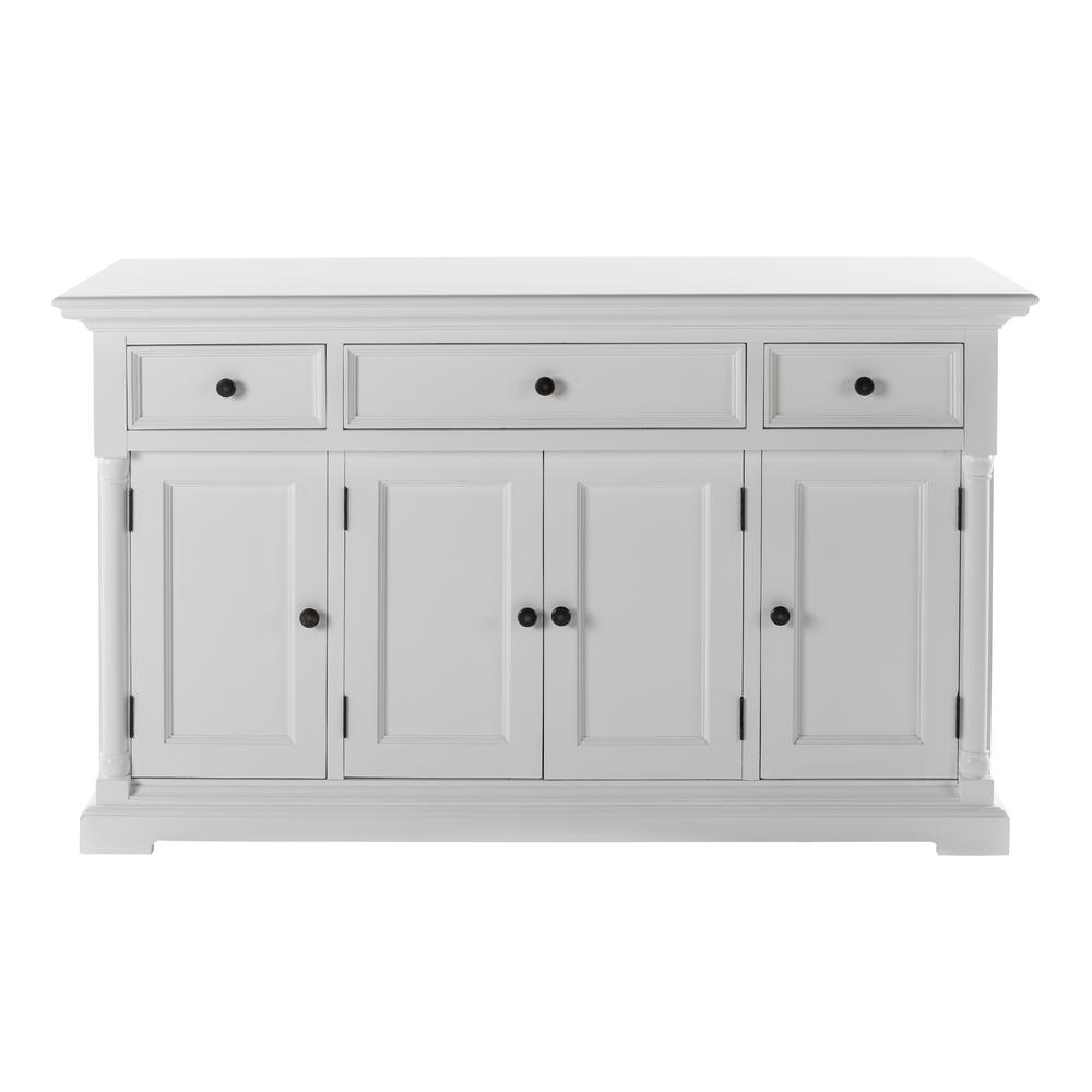 Provence Classic White Buffet with 4 Doors 3 Drawers. Picture 1