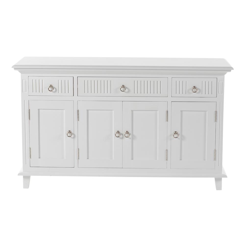 Skansen Classic White Buffet with 4 Doors 3 Drawers. Picture 1