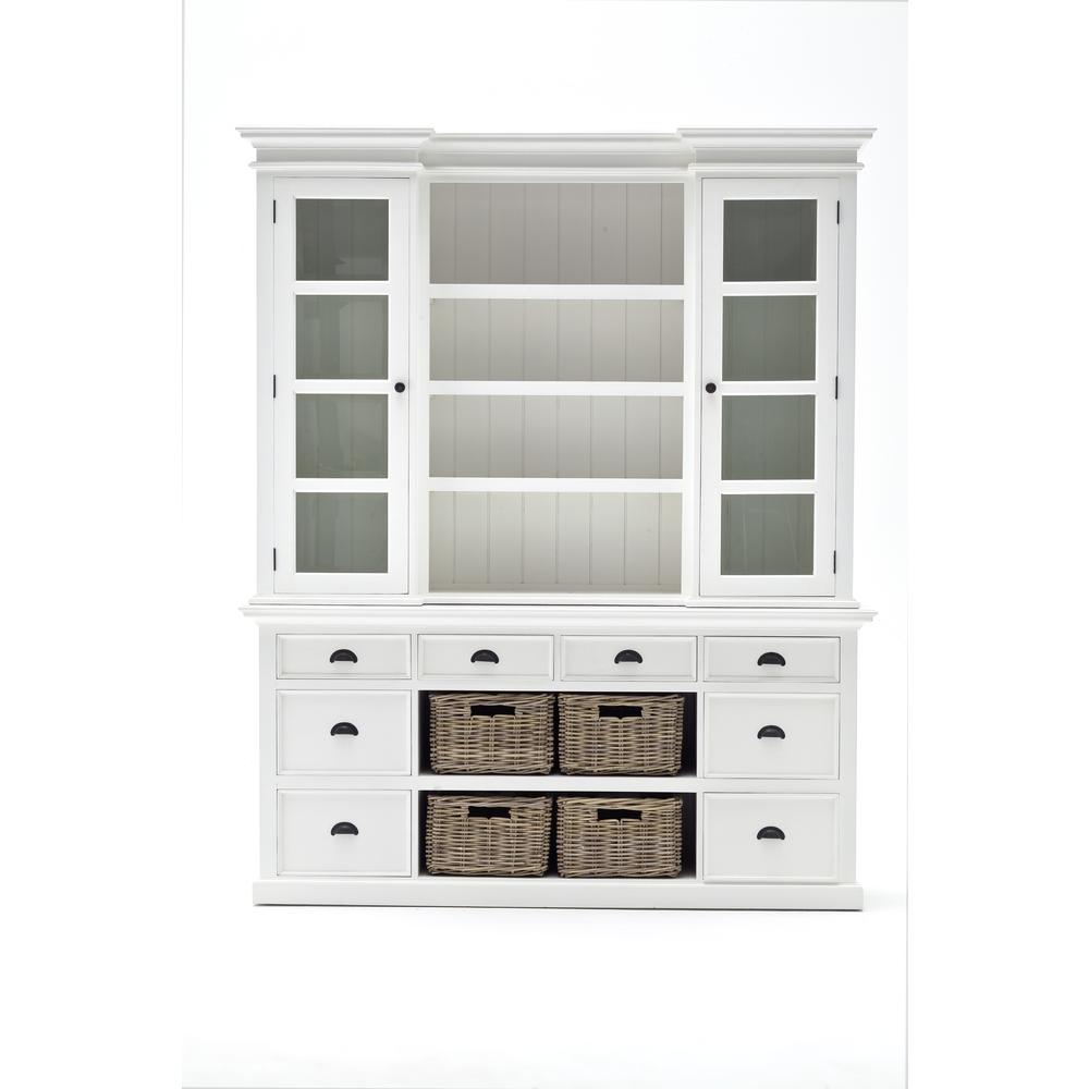 Halifax Classic White Library Hutch with Basket Set. Picture 13