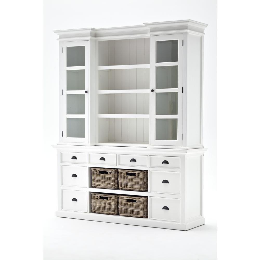 Halifax Classic White Library Hutch with Basket Set. Picture 15