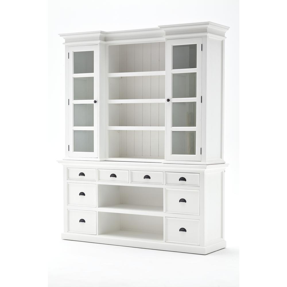 Halifax Classic White Library Hutch with Basket Set. Picture 16