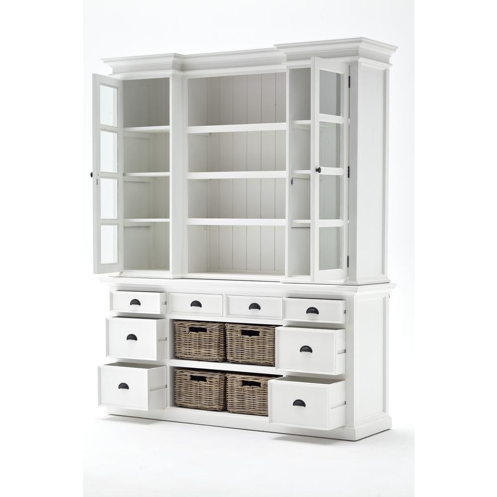 Halifax Classic White Library Hutch with Basket Set. Picture 17